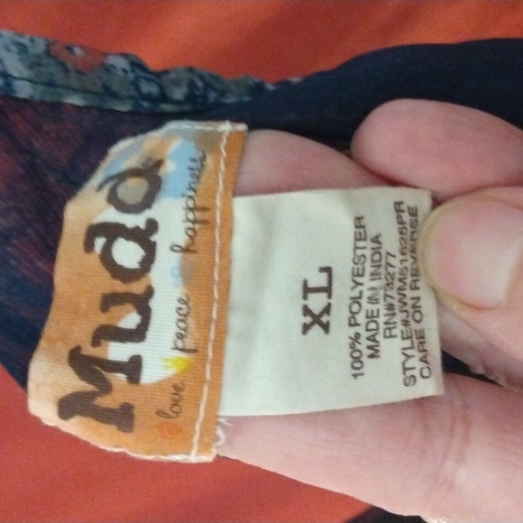 Mudd blue floral top size XL used in great condition - Picture 4 of 14